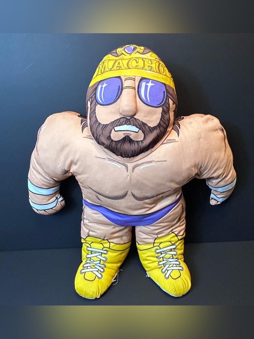 VTG Tonka WWF 1990s Macho Man Randy Savage Wrestling Buddies Doll Plush ~ scars
